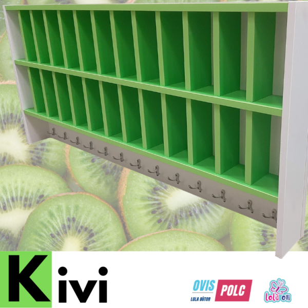 KIVI Fogmosópohár Polc Törölköző Tartóval (zöld) 26 pohárhelyes