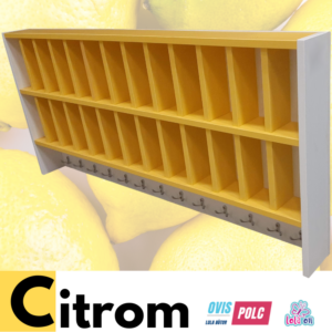 CITROM Fogmosópohár Polc Törölköző Tartóval (citrom) 10 pohárhelyes