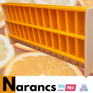 NARANCS Fogmosópohár Polc Törölköző Tartóval (narancs) 10 pohárhelyes