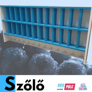 SZŐLŐ Fogmosópohár Polc Törölköző Tartóval (kék) 10 pohárhelyes